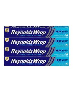 Reynolds Wrap Aluminum Foil Heavy Duty 50 sq ft Pack of 4