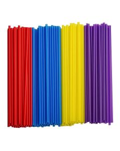 Comfy Package [500 Pack] Colored Plastic Straws, 7.75"High Disposable Drinking Straws - Assorted Colors