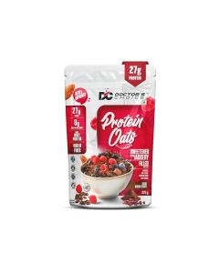 Doctors Choice High Protein Oats 375g / 27g Protein Oatmeal / Dark Choco Berry Flavor / No Added Sugar / Gluten Free / High Fiber Healthy Breakfast Oats