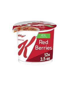 Kelloggs Special K Breakfast Cereal Cups 11 Vitamins and Minerals Made with Real Strawberries Red Berries 30oz Case 12 Cups