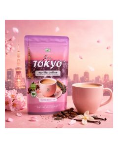 Tokyo Vanilla Coffee with Glutathione, Collagen & Chia Seeds, Keto Friendly Instant Coffee Sachets
