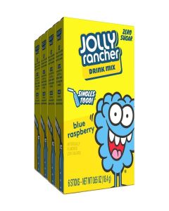 Jolly Rancher Blue Raspberry Singles To Go Drink Mix - 0.65 oz, Pack of 4