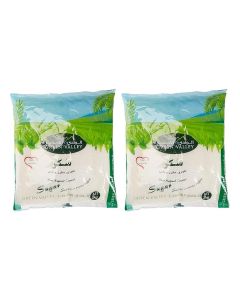 Green Valley White Sugar 2 kg x 2 Pack – Pure Refined Granulated Sugar for Daily Use (4 kg Total)