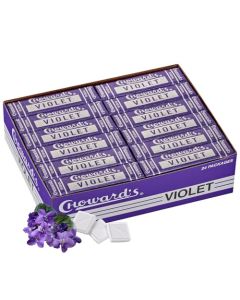 Chowards Violet Mints Candy Bold Aromatic Flavor Perfect for Snacks in Lunchboxes Travel Sharing and Gifting Nostalgic Vintage Candy Pack of 24 15 Mints Per Package 24 Packages Per Box