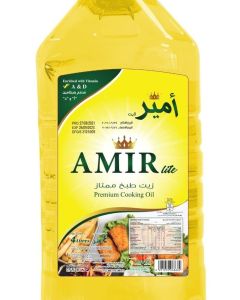Amir Lite Premium Cooking Oil - Low Calorie - Enriched with Vitamin A and D - 4 Liters