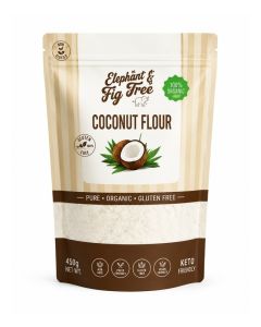 Elephant & Fig Tree Coconut Flour 450g / Gluten Free / Keto Friendly / High Fiber / Non GMO / Made from Organic Coconut / Perfect for Baking, Cooking & Low Carb Recipes