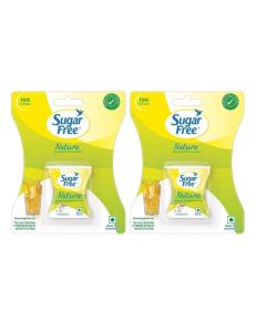 Sugar Free Natura 100 Tablets Pack of 2 Zero Calorie Sweetener Tablets Sugar Substitute Sucralose Diabetic Friendly Low Glycemic Diet Sugar Alternative Tea Coffee Baking