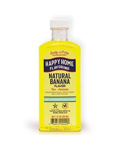 Happy Home Natural Banana Flavoring Nonalcoholic Certified Kosher 7oz