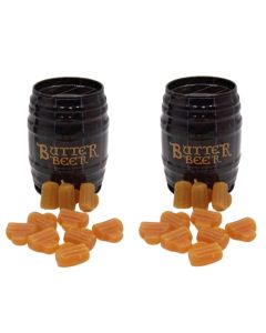 Harry Potter Inspired Butterbeer Chewy Candy in Barrel Tin 2 Pack Fun and Delicious Treat 15 Ounce Tins