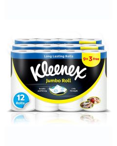 Multi Purpose Kitchen Tissue Paper Towel, 2 PLY, 12 Rolls x 90 Sheets, Absorbent Towels for all Surfaces