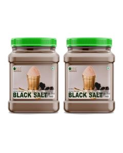 Traditional Kiln Fired Black Salt Powder Kala Namak Non Iodized for weight loss & Healthy Cooking, Natural Substitute of White Salt 1kg pack of 2