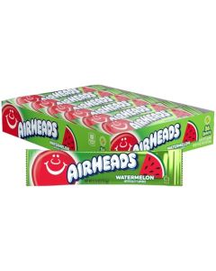 Airheads FullSize Candy Bars Taffy Candy Pack Individually Wrapped Bulk Candy Watermelon Flavor Artificially Flavored 36 Count Box