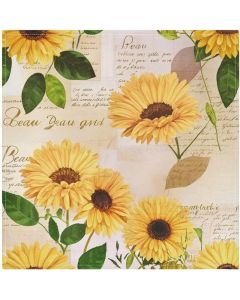 Qilmy Sunflower Cloth Napkins Set of 4 Reusable Washable Polyester Dinner Table Napkins for Family Weddings Parties Home Decor 20 x 20 Inch