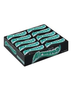 Wrigley Airwaves Black Mint Menthol Sugar Free Chewing Gum 10 Pellets pack Of 30