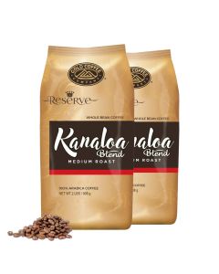 Gold Coffee Kanaloa Premium House Blend Medium Roast Whole Bean 100 Arabica Coffee 2 lbs Pack of 2