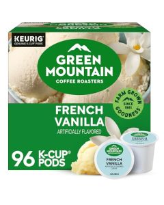 Green Mountain Coffee Roasters French Vanilla Coffee Keurig SingleServe KCup pods Light Roast 96 Count