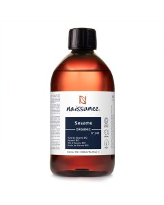 Naissance Organic Sesame Seed Oil o 248 450 ml 100 Natural Certified Organic For Skin Hair Nails Body Care Beauty Cosmetics Massage Vegan Cruelty Free