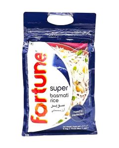 Fortune Super Basmati Rice, Long Grain Aromatic Rice for Daily Use, 5kg