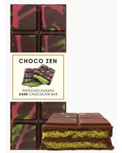 Choco Zen Premium Pistachio Kunafa Dark Chocolate Bar 65g