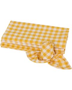 6 Pieces Cotton Napkins Soft Orange Plaid Dinner Napkins Square Weddings Decoration Cloth Napkins 18 x 18 Inches for Restaurant Weddings Party