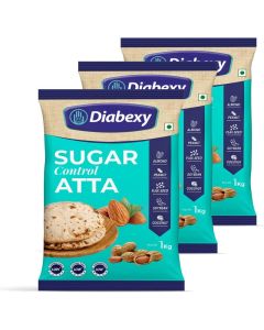 Diabexy Sugar Control Atta for Diabetics - Pack of 3 (1 kg Each)