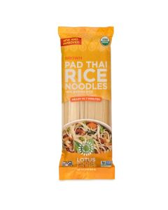 Lotus Foods Organic Brown Rice Pad Thai Noodles Asian Style Noodles for Stir Fry Gluten Free Vegan Whole Grain Non GMO Serve Hot or Cold 8 Oz Pack of 1