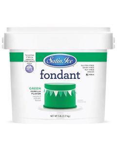 Satin Ice Fondant for Cake Decorating Green 5 Pound