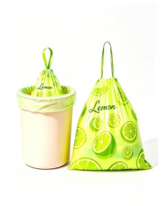 100 Counts Lime Scent Trash Bags(8 Gallons), Drawstring Medium Garbage Bags, Leak-Proof, Tear-Resistant & Fragrant Trash Can Liners, Extra Thick Trash Bags for Home/Office, Wide Handles for Easy Carry Fits 9-12L Waste Bins