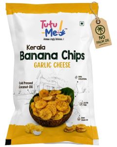 TUTU-ME Kerala Nendran Banana Chips Garlic Cheese 100g / Cold-Pressed Coconut Oil / Gluten Free No Preservatives
