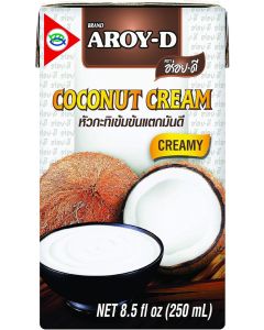 Aroy-D Creamy Coconut Cream, 8.5 Fl Oz (Pack of 6) - 100% Pure and Vegan