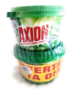 Axion Dishwashing Paste Detergent (Pack of 2) Lemon Dish Soap 15 oz. 100% Effective Grease Stripping.