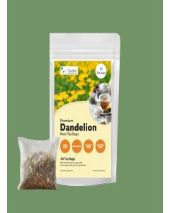 Dandelion Root Tea / Ayurvedic tea for Liver, Kidney & Gallbladder Cleanse / Natural Herbal Kidney Detox & Liver Detox / Caffeine-Free Wellness Infusion (40 Tea Bag)