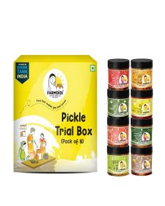 Farm Didi Nani's Special Trial Pack Of 8 / Authentic Homemade Traditional Achar & Chutney / Tv Featured / Spicy & Sweet Pickles / No Artificial Preservatives / Less Or No Oil / Sun-Dried Achar