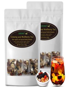 Kidney Tea - Ginseng And Wolfberry Tea, Nine Treasure Men'S Health Herbal 9 Precious Ingredients Formula, Natural Organic Cleanse Detox For Women & Men (2Bag(24Pcs))