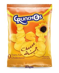 Crunchos Chips Natural Potatoes I Cheese I 25Gm I Zero Cholesterol & Zero Trans Fat