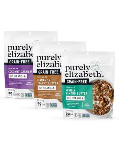 Purley Elizabeth Keto Granola Best Sellers Variety Pack Made with Nuts and Seeds GrainFree GlutenFree NonGMO 3ct 8oz Bags