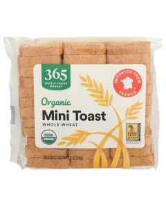 365 by Whole Foods Market Organic Whole Wheat Mini Toast Vegan 28 Ounce