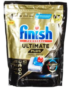 Finish Powerball Dishwasher Tablets All in one Ultimate Plus Regular / 40's