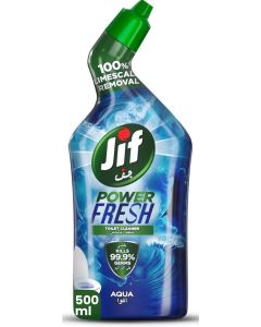 Power Fresh Toilet Cleaner Liquid Aqua 100% Limescale Remover Kills 99.9% Germs 500ml