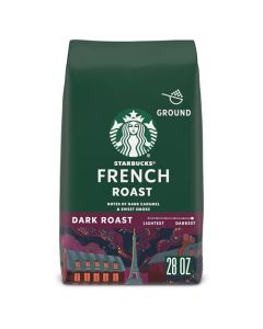 Starbucks Ground Coffee Dark Roast Hot or Iced Coffee French Roast 28 oz