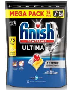 Finish Ultimate Powerball Dishwasher Tablets 75's Lemon