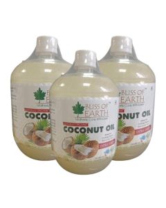 Extra Virgin Certified) Organic Coconut Oil 1ltr, Cold Pressed, Unrefined, Pure, for Cooking, Hair & Skin Care pack of 3