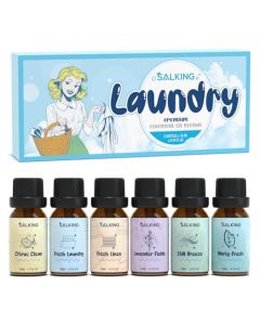 SALKING Laundry Collection Essential Oils Set Pure Essential Oil for Diffuser Clean Aromatherapy Fragrance Oil Gift Set Use with Wool Dryer Balls Citrus Clean Lavender Fields Still Breeze