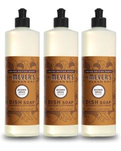MRS MEYERS CLEAN DAY Liquid Dish Soap Biodegradable Formula Limited Edition Acorn Spice 16 fl oz Pack of 3