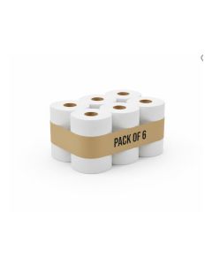 Ambiente Maxiroll Hand Towel Rolls – 6 rolls, 1 Ply, 90m 100% Virgin Pulp, High Absorbency, Easy Tear Kitchen Towel
