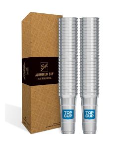 Top Cup by Ball – 9 Ounce, 50 Count, Reusable Aluminum Party Cups / Cold-Holding, Recyclable, Made in USA