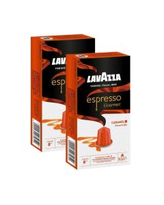 NESPRESSO Espresso Gourmet Caramel, 100% Arabica, Nespresso Original Compatible Aluminum capsules, Pack of 20 capsules