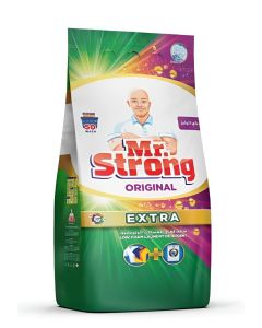 Mr. Strong Original Laundry Detergent Powder 4kg – Low Foam Family Pack – 50 Washes – Powerful Stain Removal – Color Protection – Long-Lasting Freshness – Suitable for All Fabrics – Front & Top Load