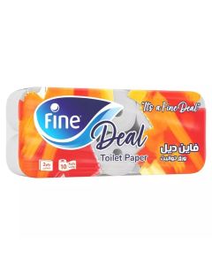 Fine Deal 2ply Toilet Paper Roll Super Absorbent- 10 Rolls