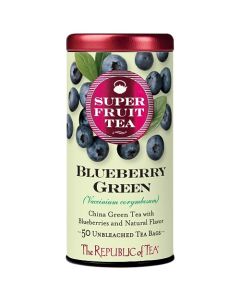 The Republic of Tea Blueberry Green Superfruit Tea 50 Tea Bag Tin